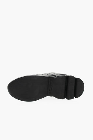 Sneakers Allacciate in Pelle Trapuntata