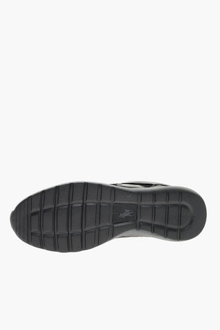 Lace-up Leather and Suede Sneakers