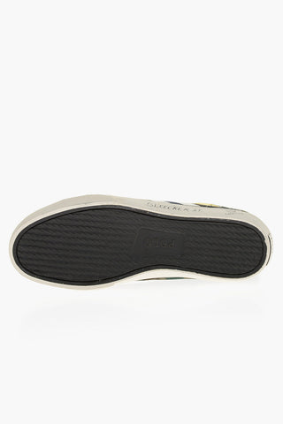 Canvas High-top Sneakers with Camouflage Motif
