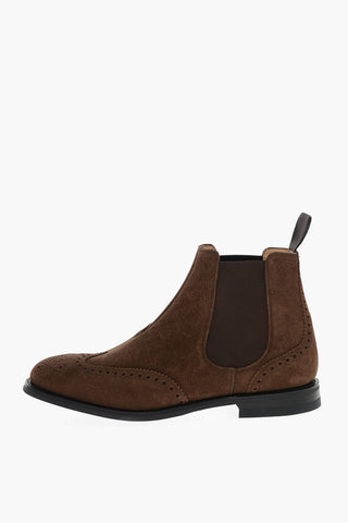 Suede RAVENFIELD Chelsea Booties with Brogue Toe