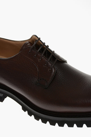 Textured Leather SHANNON Derby Shoes