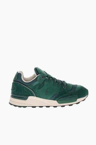 Lace-up Nabuk Sneakers with Rubber Sole