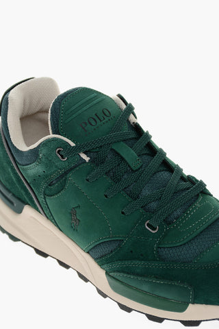 Lace-up Nabuk Sneakers with Rubber Sole