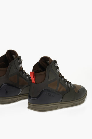 Lace-up Fabric and Rubber Sneakers