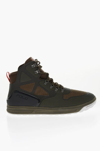 Lace-up Fabric and Rubber Sneakers