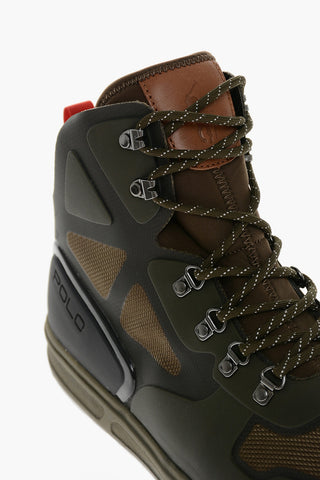 Lace-up Fabric and Rubber Sneakers