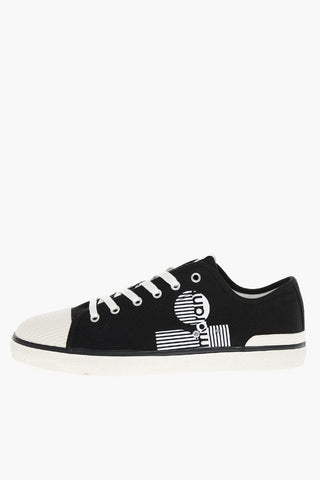 Canvas Sneakers with Printed Logo