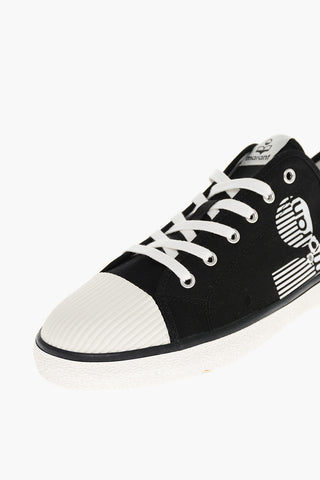Canvas Sneakers with Printed Logo