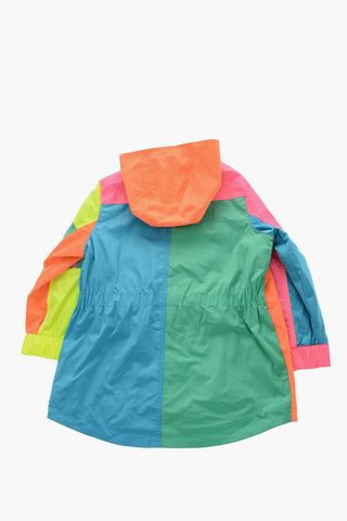 Giubbotto Utility Multi Colore con Abbottonatura Nascosta e Cappuccio