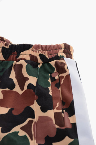 Shorts Motivo Camouflage con Elastico in Vita