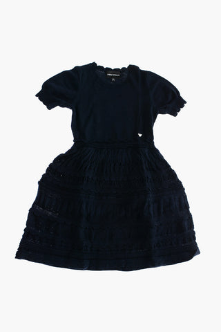 EMPORIO Perforated Details Knitted Dress