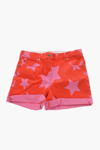 Stars Printed Two-Tone Shorts