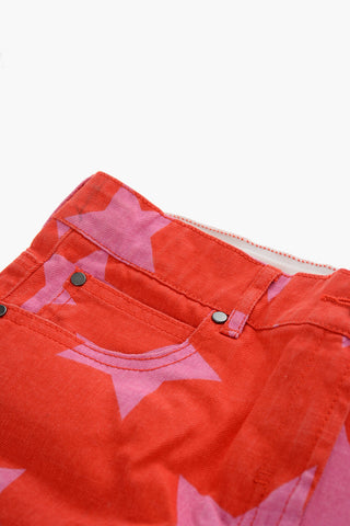 Stars Printed Two-Tone Shorts