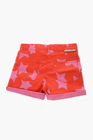 Stars Printed Two-Tone Shorts