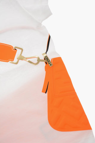 Embossed Bag Printed Crew-Neck T-shirt