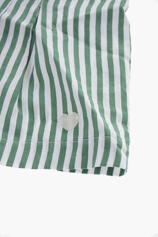 Awning Striped Double Pleat Shorts