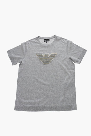EMPORIO Embossed Logo Crew-Neck T-shirt