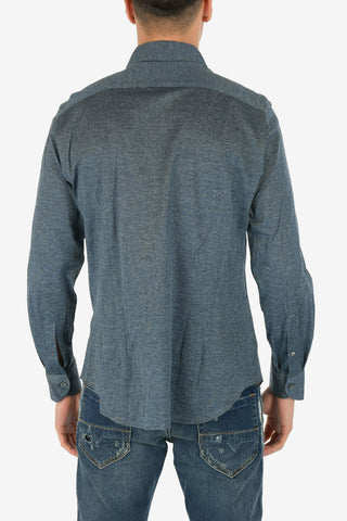 ID Herringbone Patterned Flannel Shirt