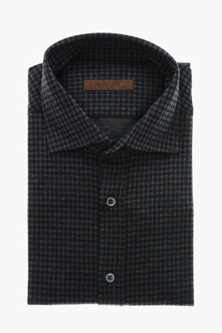 ID Camicia in Flanella di Cotone con Motivo Gingham