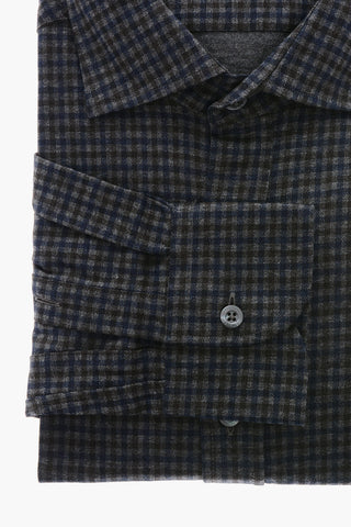 ID Camicia in Flanella di Cotone con Motivo Gingham