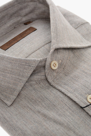 ID Standard Collar Twill Cotton Shirt