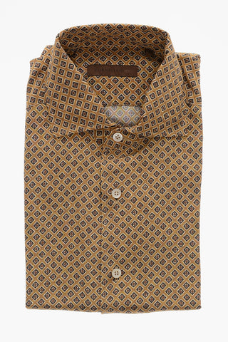 ID Geometric Patterned Silk Shirt