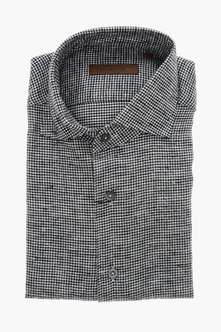ID Houndstooth Linen Flannel Shirt