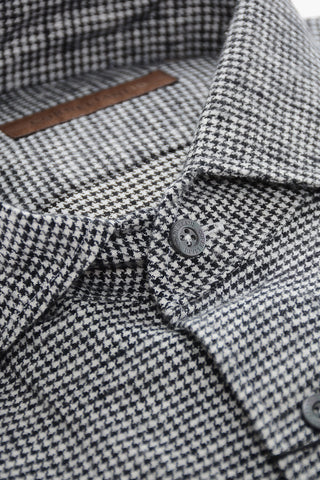 ID Houndstooth Linen Flannel Shirt