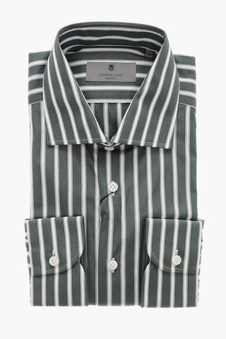 Camicia in Cotone con Motivo a Righe Awning
