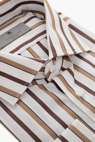 Camicia in Cotone con Motivo a Righe Balanced