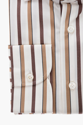 Camicia in Cotone con Motivo a Righe Balanced