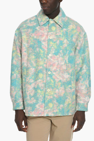 UNISEX MCQ NO.9 Cappotto Multicolor in Misto Lana con Colletto