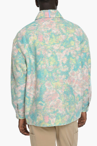 UNISEX MCQ NO.9 Cappotto Multicolor in Misto Lana con Colletto