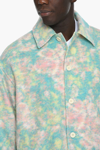 UNISEX MCQ NO.9 Cappotto Multicolor in Misto Lana con Colletto