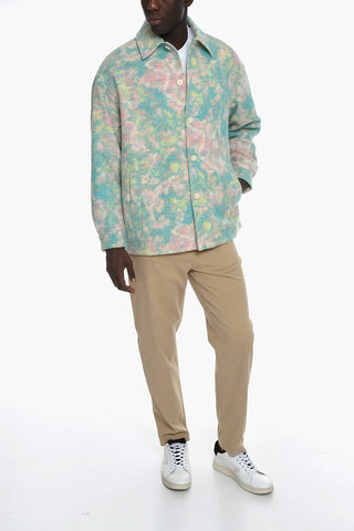 UNISEX MCQ NO.9 Cappotto Multicolor in Misto Lana con Colletto
