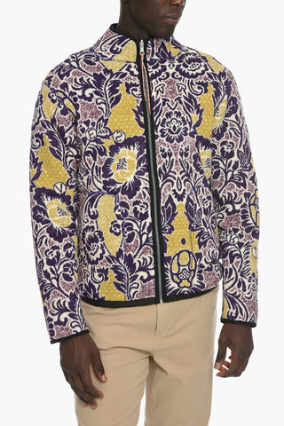 Reversible Teddy Bomber jacket with Floral Pattern