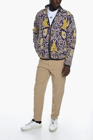 Reversible Teddy Bomber jacket with Floral Pattern