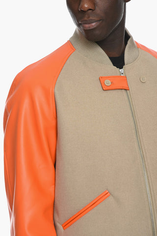 Bomber CLASSIC VARISTY con Maniche in Eco-pelle