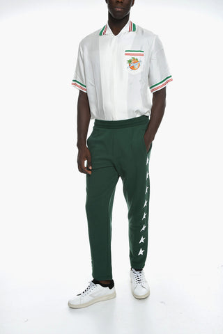 Brushed-cotton DORO Joggers with Logo Print