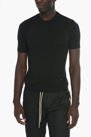 CC COLLECTION Crew Neck Short-sleeved Cotton Sweater