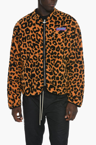 Fleeced Animal Motif Jacket