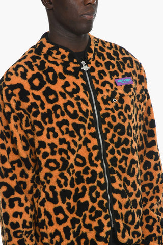 Fleeced Animal Motif Jacket