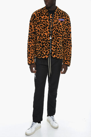 Fleeced Animal Motif Jacket