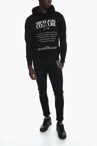 JEANS COUTURE Hoodie Sweatshirt with Contrasting Lettering