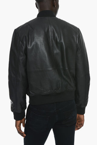 JEANS COUTURE Calfskin Jacket with Embroidered Logo