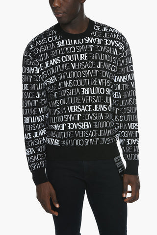 JEANS COUTURE Crewneck Sweatshirt with All Over Logo