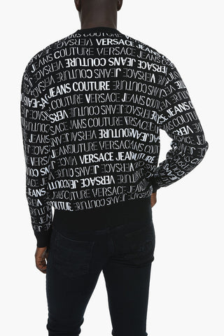 JEANS COUTURE Crewneck Sweatshirt with All Over Logo