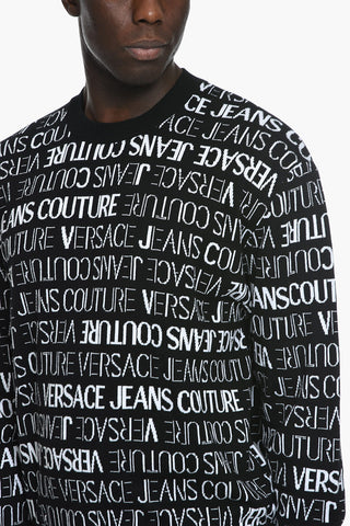 JEANS COUTURE Crewneck Sweatshirt with All Over Logo