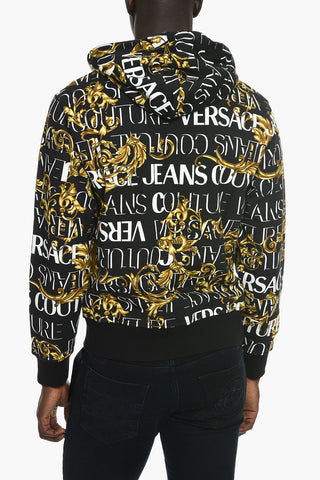 JEANS COUTURE Felpa Hoodie con Stampa Garland