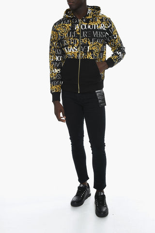 JEANS COUTURE Felpa Hoodie con Stampa Garland